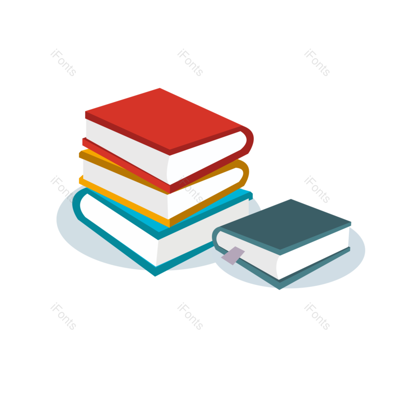 书本图片,彩色元素,PNG,免抠素材